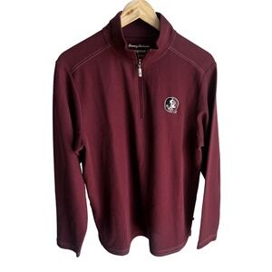 Florida State Seminoles Tommy Bahama IslandZone Supima 1/4 Zip Long Sleeve sz S